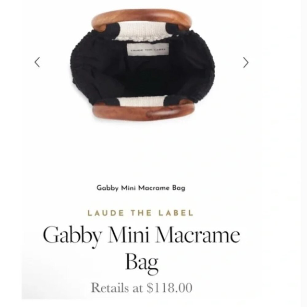 NWT Curateur x LAUDE THE LABEL Gabby Mini Macrame Bag - Picture 9 of 11